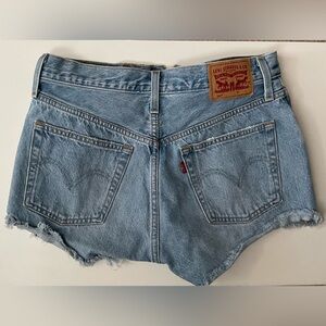 Levi's Blue Jean Shorts Distressed Style